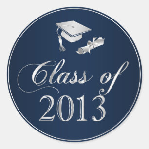 Sticker Rond Classe de Diplôme et Diplôme de Diplôme de 2013