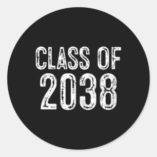 Sticker Rond Classe De Diplôme Supérieur 2038