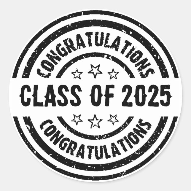 Sticker Rond Classe de félicitations de 20XX (Devant)