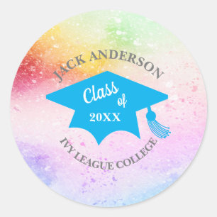 Sticker Rond Classe de graduation de 20XX Personnalisé Throw