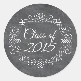 Sticker Rond Classe de graduation vintage du tableau de bord to