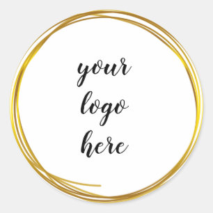Sticker Rond Classe de logo personnalisé Parties scintillant de