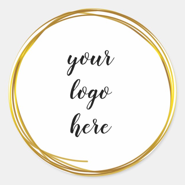 Sticker Rond Classe de logo personnalisé Parties scintillant de (Devant)