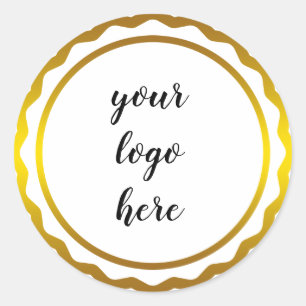 Sticker Rond Classe de logo personnalisé Parties scintillant de