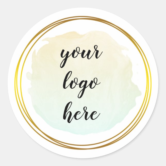 Sticker Rond Classe de logo personnalisée Parties scintillant C (Devant)