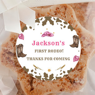 Sticker Rond Classe de Merci d'anniversaire d'Halloween occiden