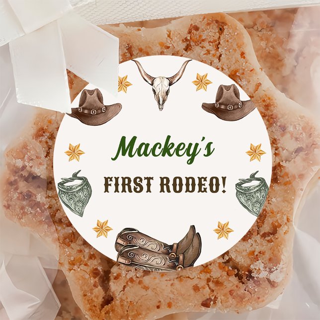 Sticker Rond Classe de Merci d'anniversaire Western Rustique (Créateur téléchargé)