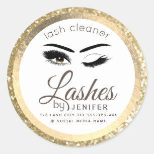 Sticker Rond Classe de nettoyeur pour lavabo de luxe or