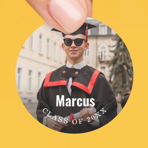 Sticker Rond Classe de photos de fin d'études de 2025
