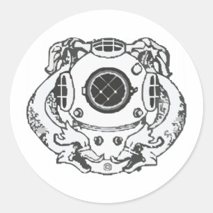 Sticker Rond Classe de plongeur de marine ?ère