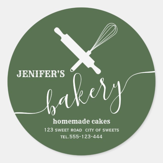 Sticker Rond Classe de whisky à broche professionnelle simple e (Devant)