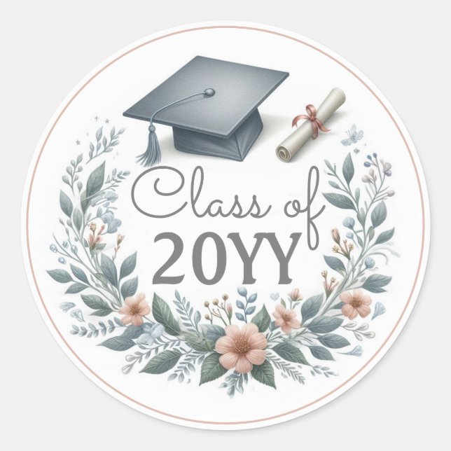 Sticker Rond Classe élégante de scellés d'enveloppe (Devant)