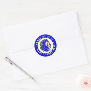 Sticker Rond Classe Lions Gahanna Lincoln de Sceau d'enveloppe 