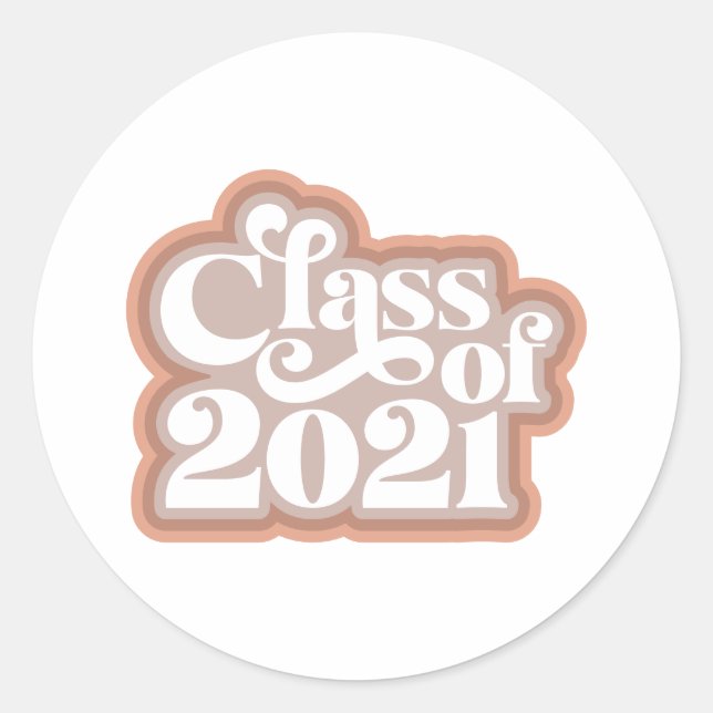 Sticker Rond Classe Rétro Moderne 2021 (Devant)