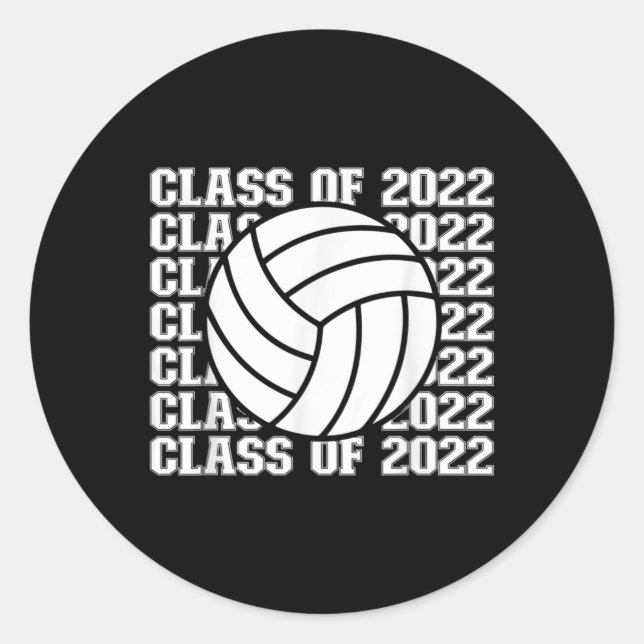 Sticker Rond Classe supérieure de volley-ball (Devant)