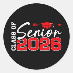 Sticker Rond Classe terminale de 2026 diplômée de l'école secon
