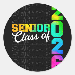 Sticker Rond Classe terminale de diplômés du lycée 2026Classe t