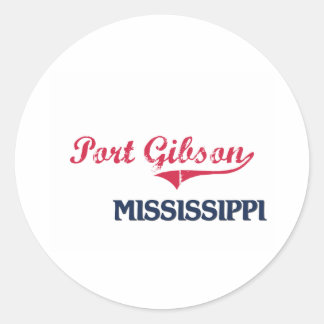 Sticker Rond Classic de Port Gibson Mississippi City