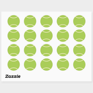 Sticker Rond Classic Modern Green Tennis Ball