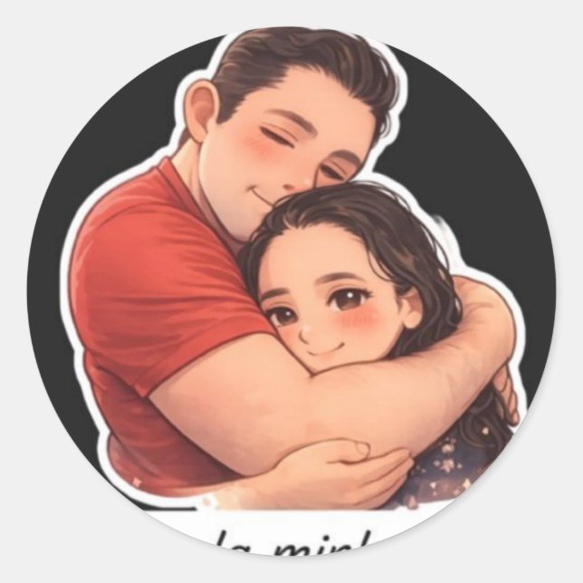 Sticker Rond classic my love stikers (Devant)