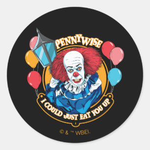 Sticker Rond Classic Pennywise - Je Pourrais Juste Vous Manger 