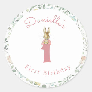 Sticker Rond Classic Peter le lapin Beatrix Potter Anniversaire