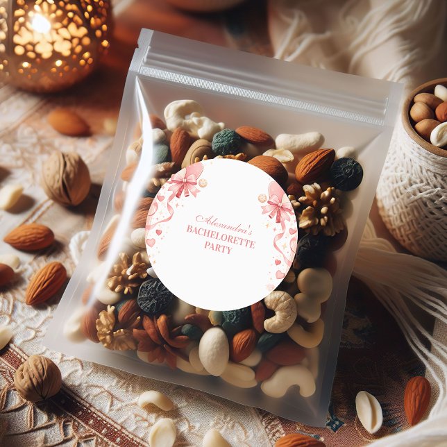 Sticker Rond Classic Pickleball Garden Bachelorette Party (Créateur téléchargé)