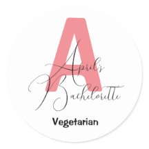 Classic Rose, nom et bachelorette initiale