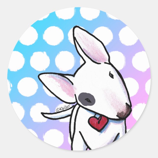 Sticker rond Classic Taureau tacheté (Devant)