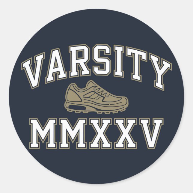 Sticker Rond Classic Track et Field Varsity - Sport classique (Devant)