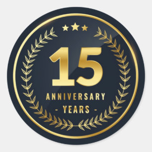 Sticker rond classique 15 ans