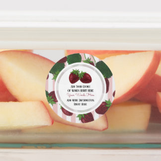 Sticker rond classique à fraise sur mesure