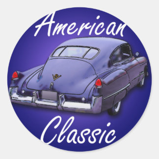 Sticker Rond Classique américain Cadillac 1949