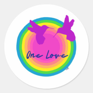 Sticker rond classique AMOUR