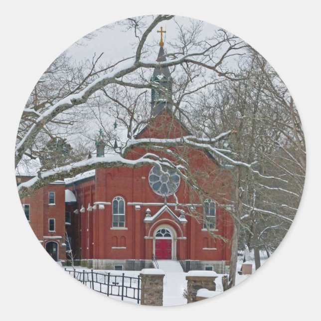 Sticker rond classique Arcadia Academy (Devant)