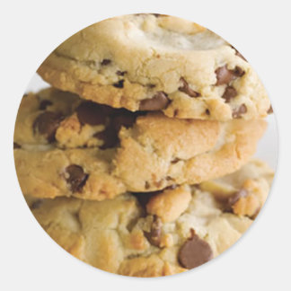 Sticker rond classique au chocolat au biscuit