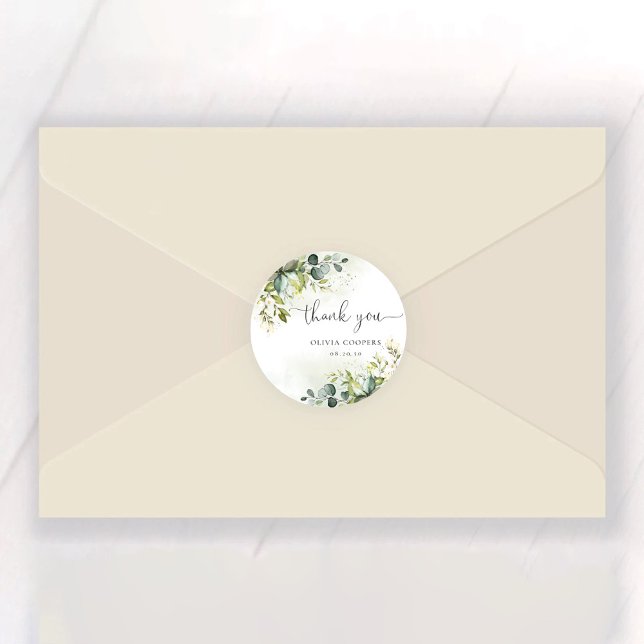 Sticker rond classique Baby shower vert (Créateur téléchargé)