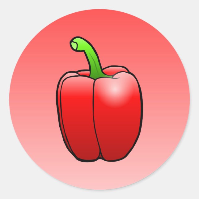 Sticker rond classique Bell Pepper (Devant)