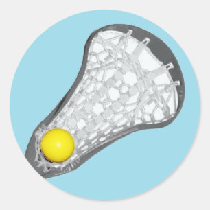 Sticker rond classique bleu clair Lacrosse