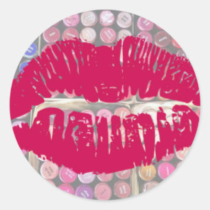 Sticker rond classique, brillant
