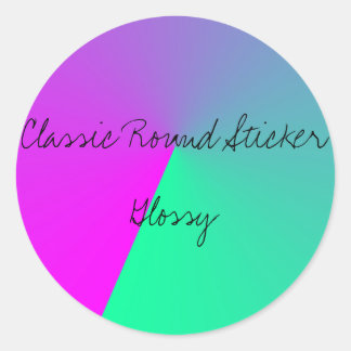 Sticker rond classique, brillant