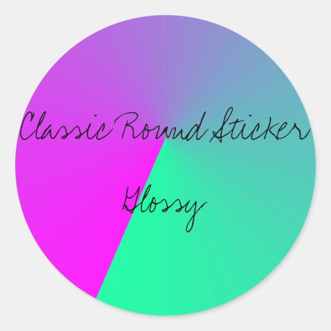 Sticker rond classique, brillant (Devant)