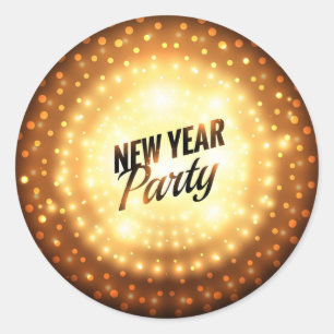 Sticker rond classique, brillant, grand, 3 pouces