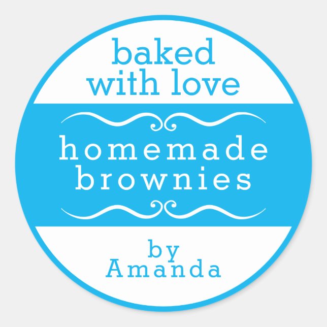 Sticker Rond Classique Brownie (Devant)