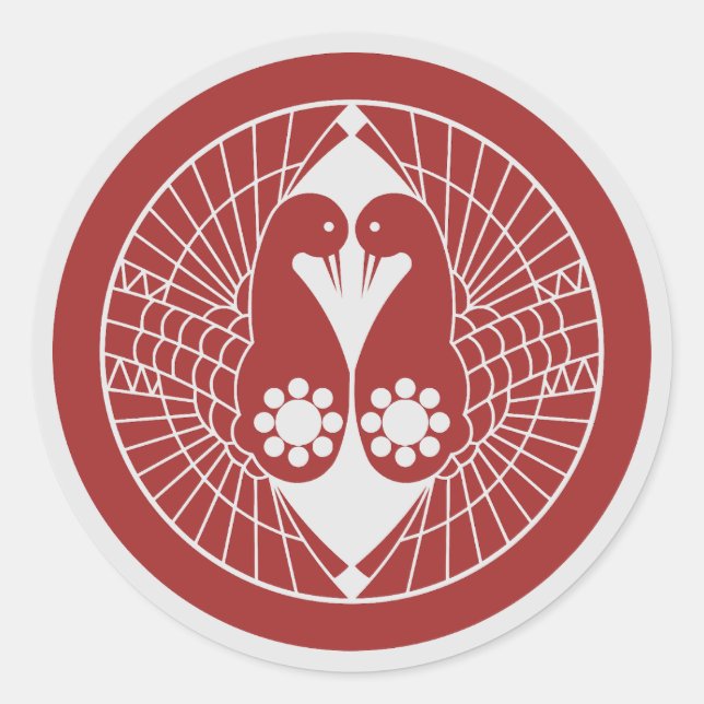 Sticker rond classique Clan Nanbu Crest (Kamon) (Devant)