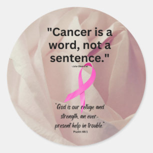 Sticker rond classique contre le cancer