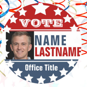 Sticker rond classique de campagne électorale