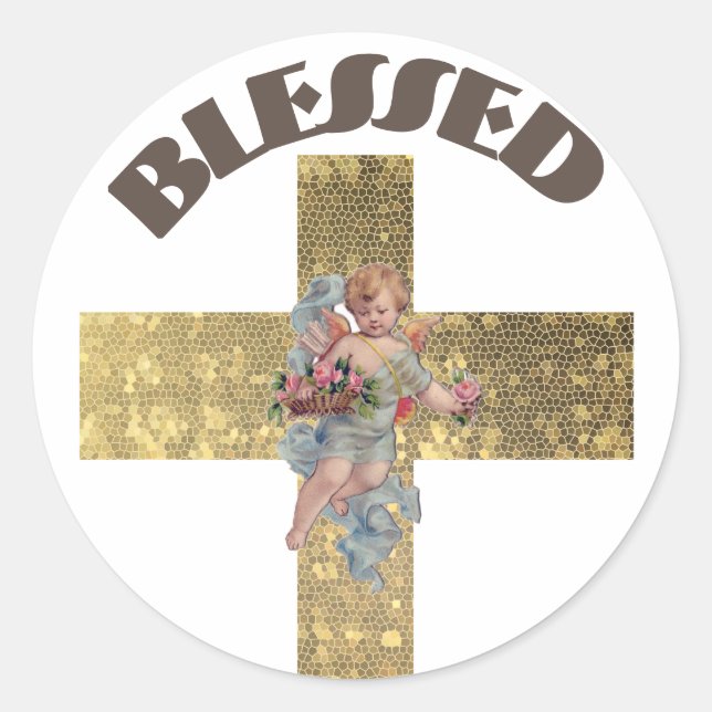 Sticker rond classique de la Bible (Devant)