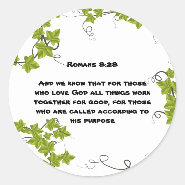 Sticker rond classique de la Bible (Devant)