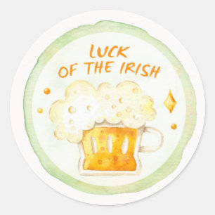 Sticker rond classique de la Saint-Patrick